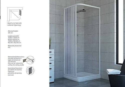 Box doccia Acquario 70x80cm a soffietto apertura laterale