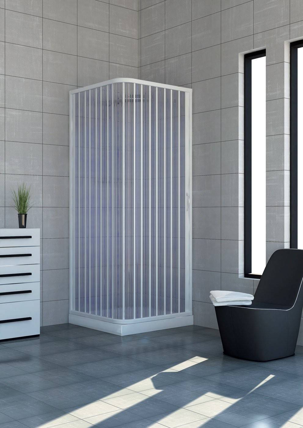 Box doccia Acquario 70x90cm a soffietto apertura laterale