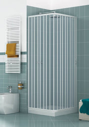 Box doccia Luna 90x100 cm in pvc apertura soffietto laterale