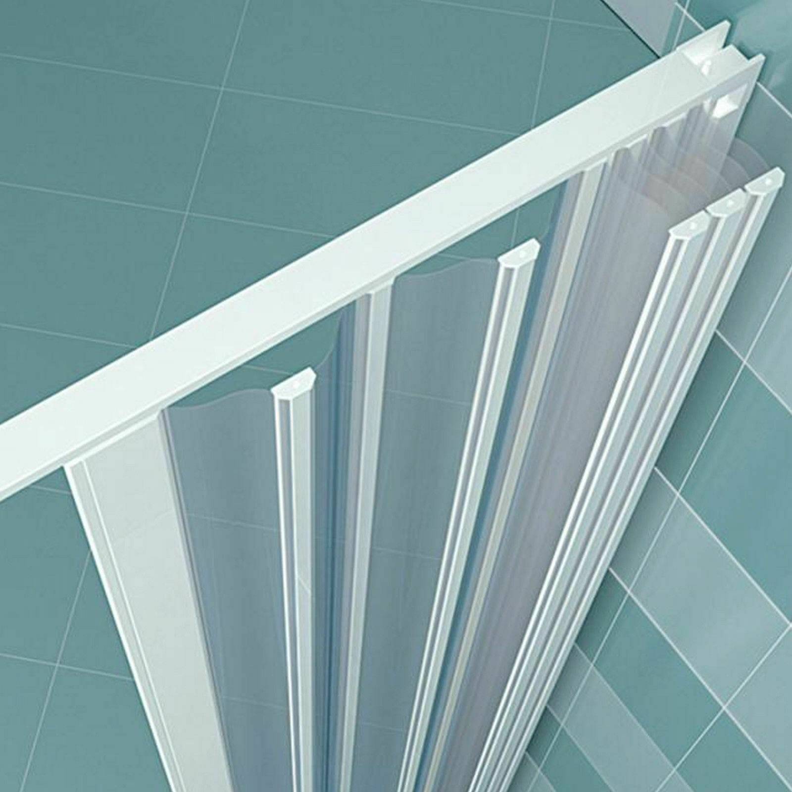 Box doccia Luna 90x90 cm pvc apertura a soffietto angolare