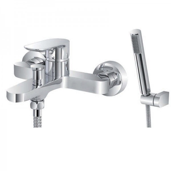 Feridras Miscelatore monocomando esterno per vasca con duplex serie Flat