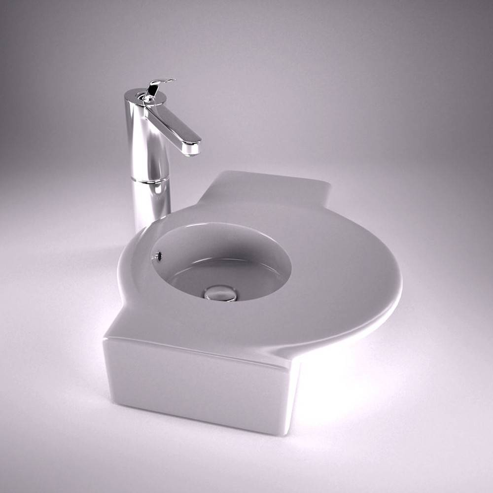 Lavabo in ceramica mod. Urbi Roca con vasca piccola da 60 cm