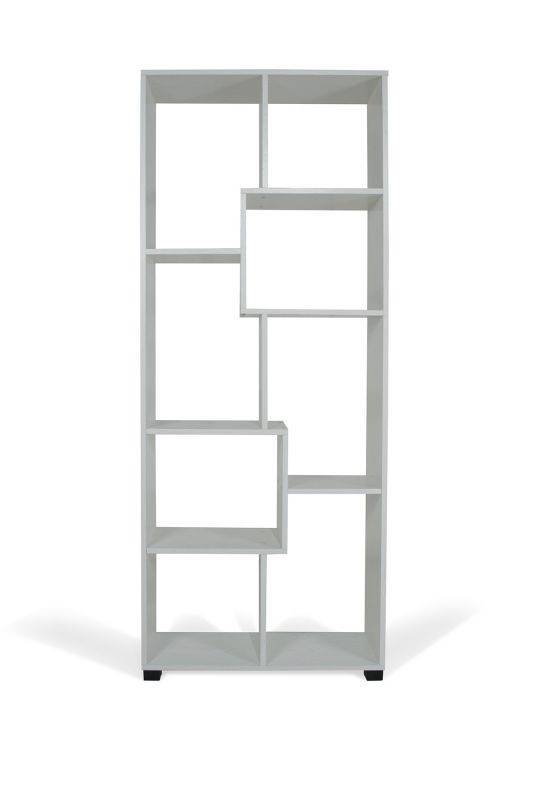 Libreria giorno 8 ripiani 70x24xh 178cm color rovere sbiancato