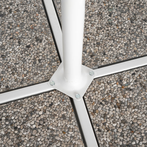 Ombrellone palo laterale 3mt in metallo colore bianco