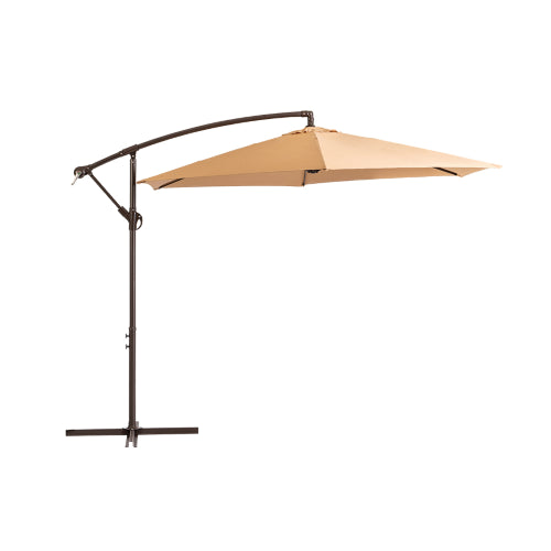 Ombrellone palo laterale 3mt in metallo color ecru'