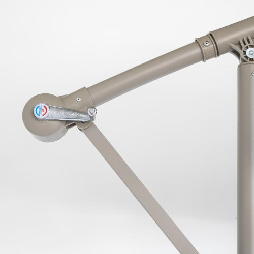 Ombrellone palo laterale 3mt in metallo color ecru'