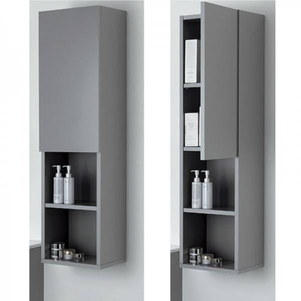 Pensile sospeso H115X30 Colore grigio pastello con anta soft-close reversibile