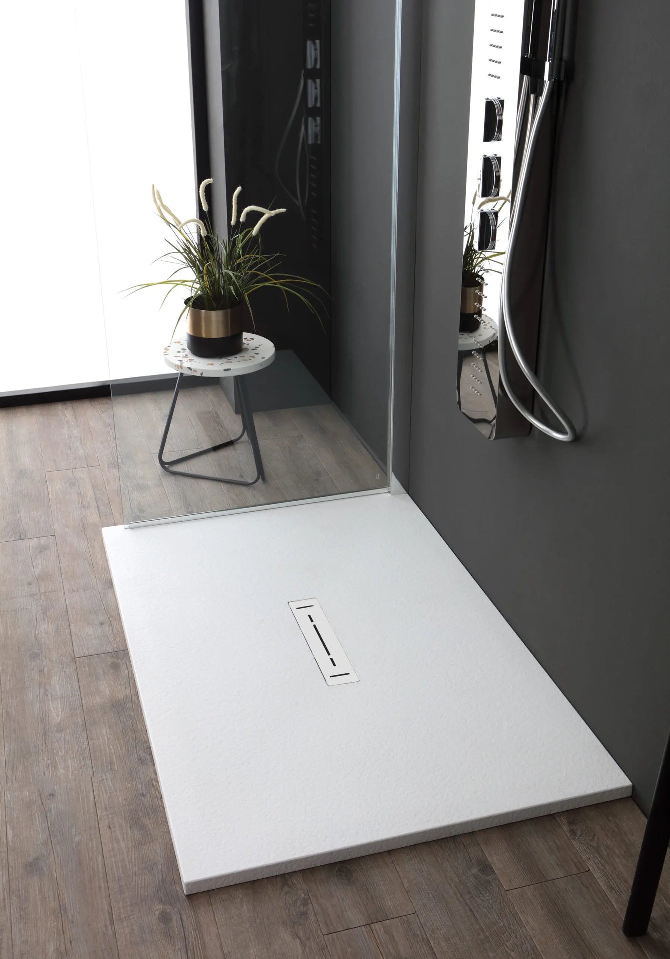 Piatto doccia Ardesia Plus 2,6cm bianco matt 70x100cm