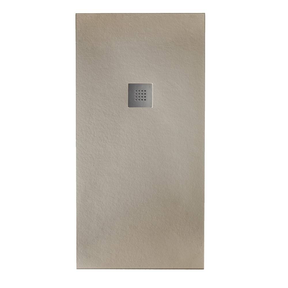 Piatto doccia effetto pietra 80x170 Tortora mineralmarmo pieno Piletta inclusa