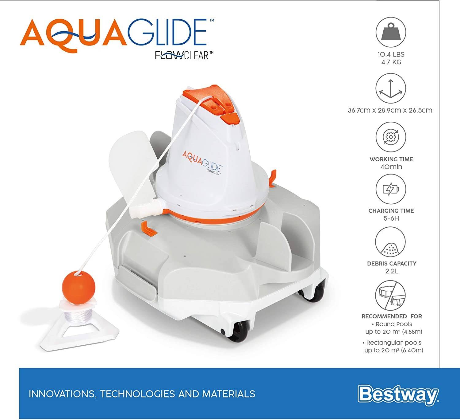 Robot pulitore automatico per piscine Bestway 58620  mod. Aquaglide