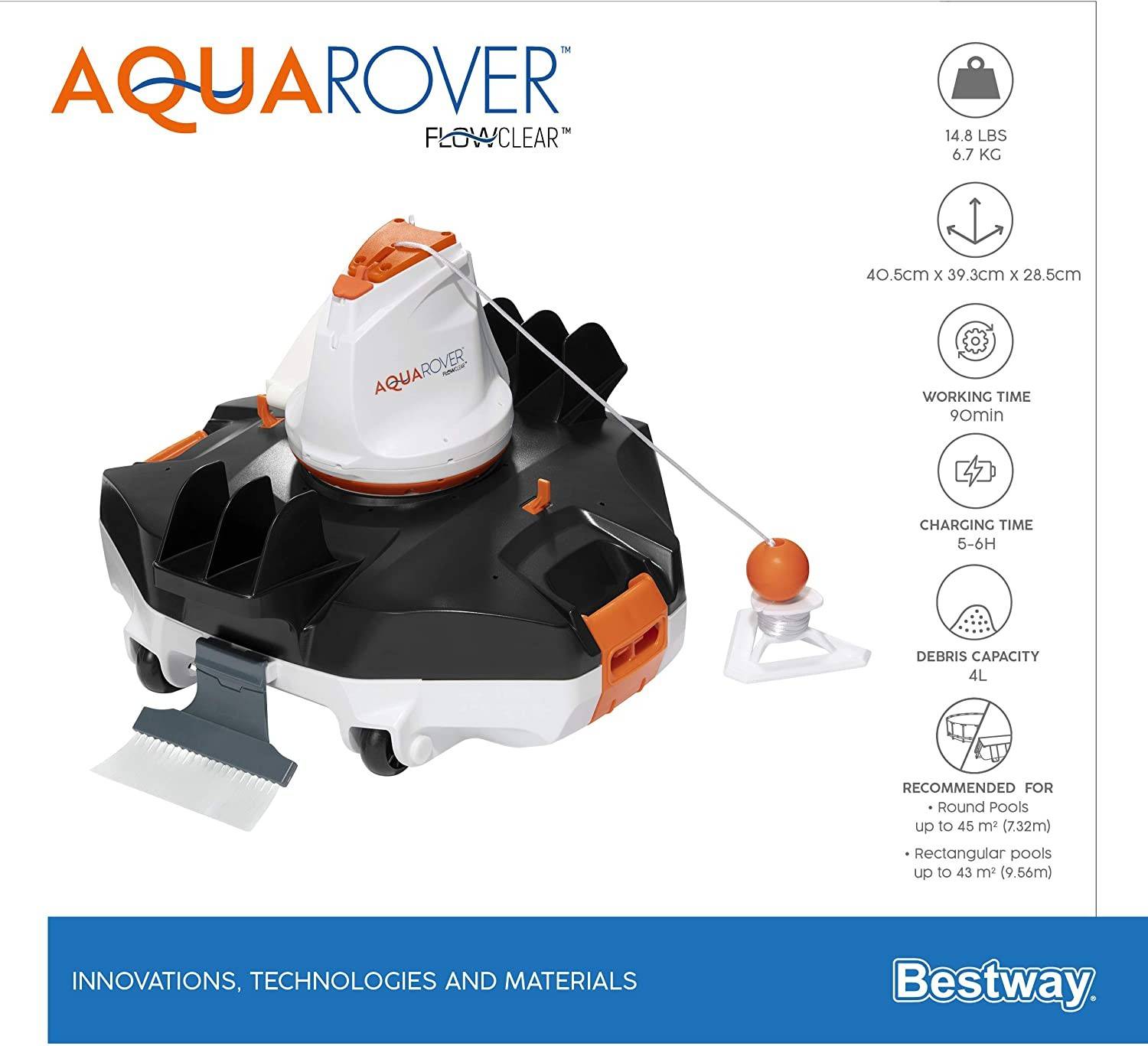 Bestway 58622 Robot pulitore automatico per piscine mod. Aquarover