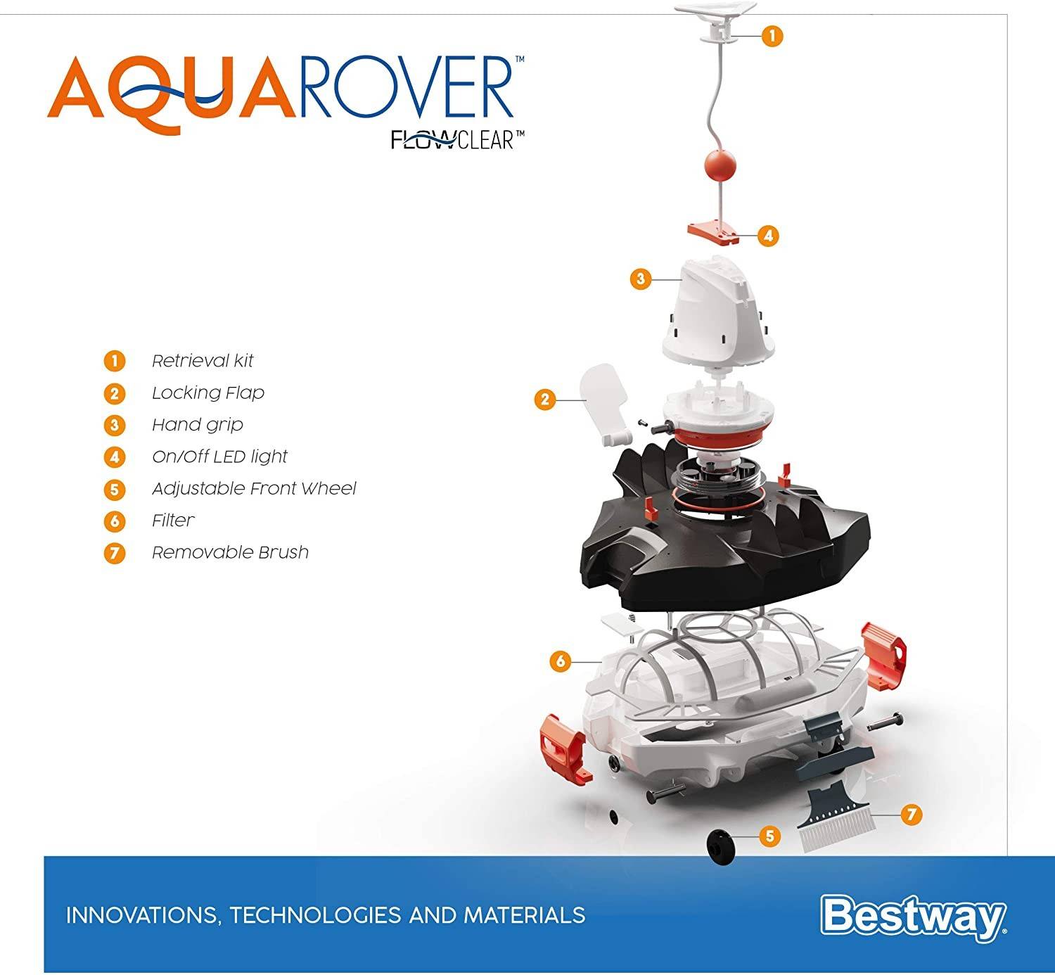 Bestway 58622 Robot pulitore automatico per piscine mod. Aquarover