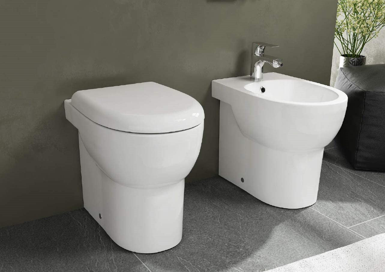 Sanitari bagno mod. ABE wc easy clean + bidet + copri wc senza Brida