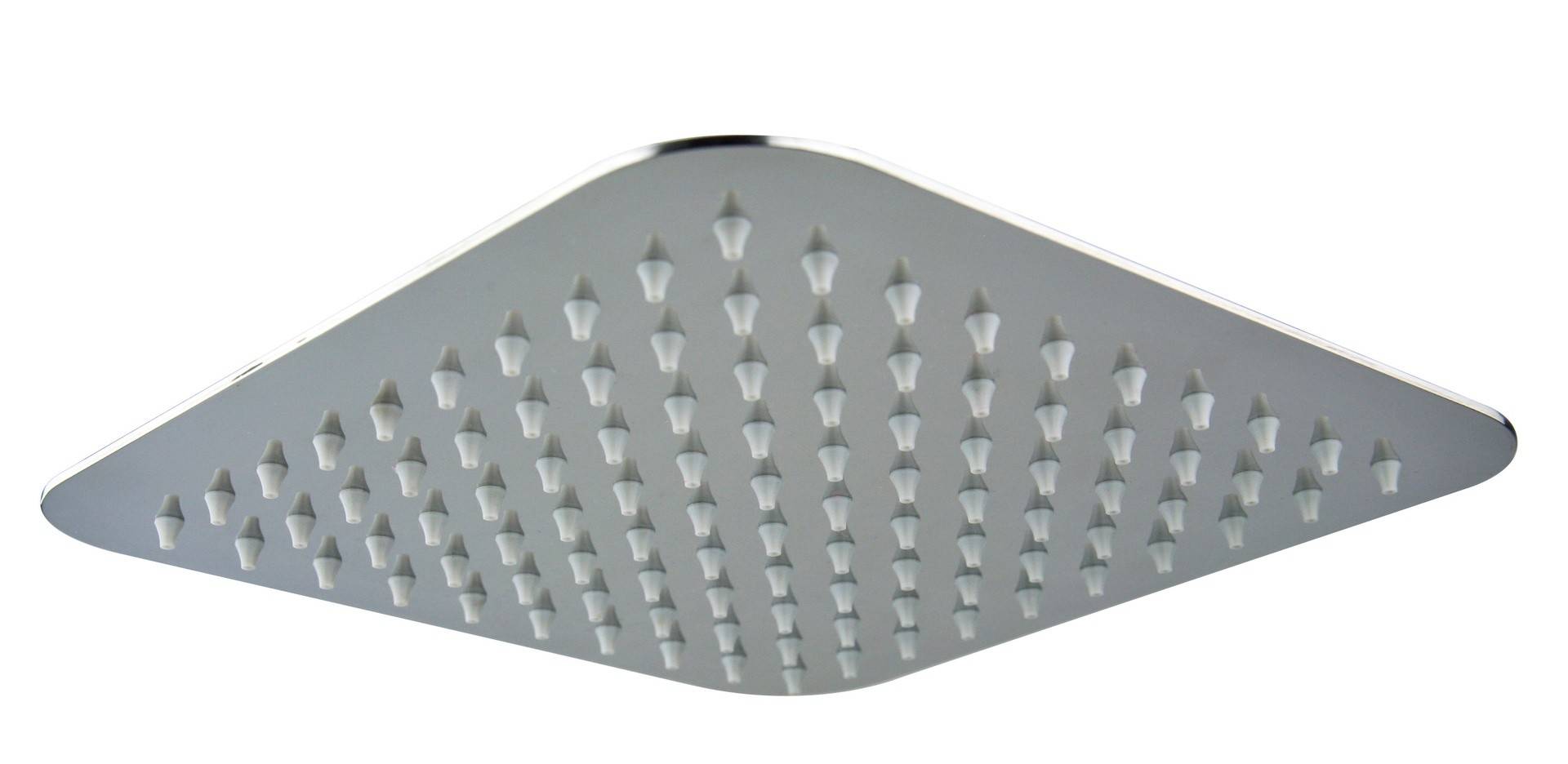 Soffione doccia quadrato acciaio inox 25x25cm lucidato a specchio anticalcare