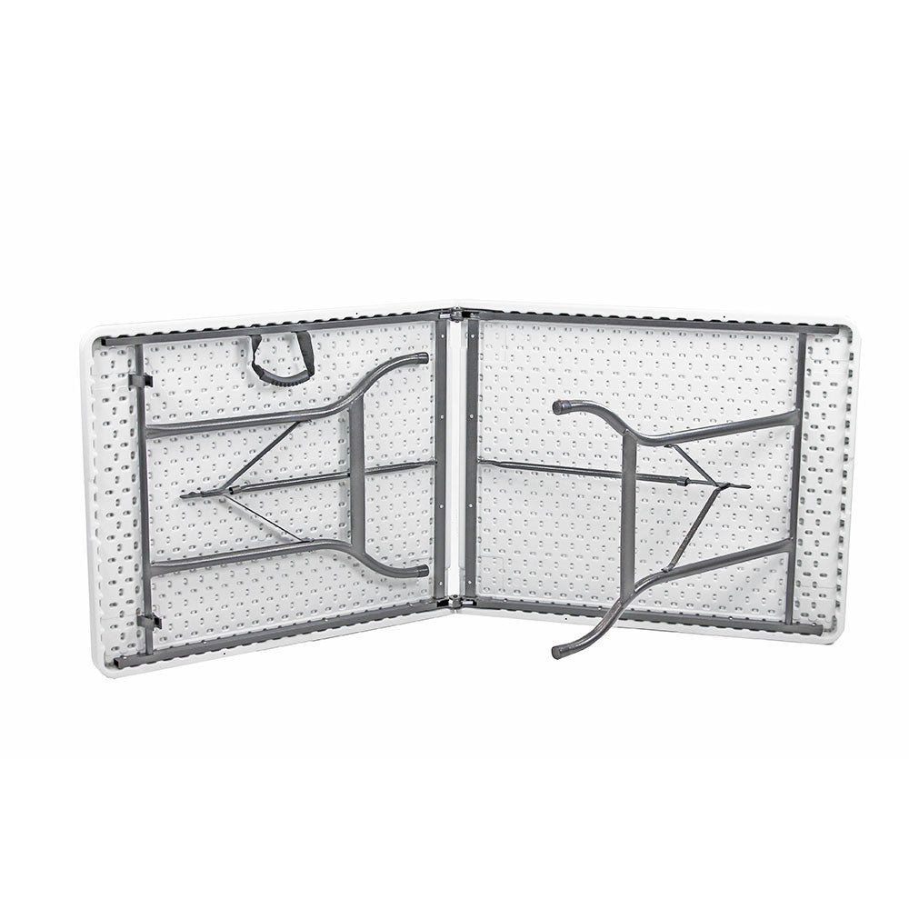 Tavolo da Giardino bianco riducibile a valigetta con maniglia