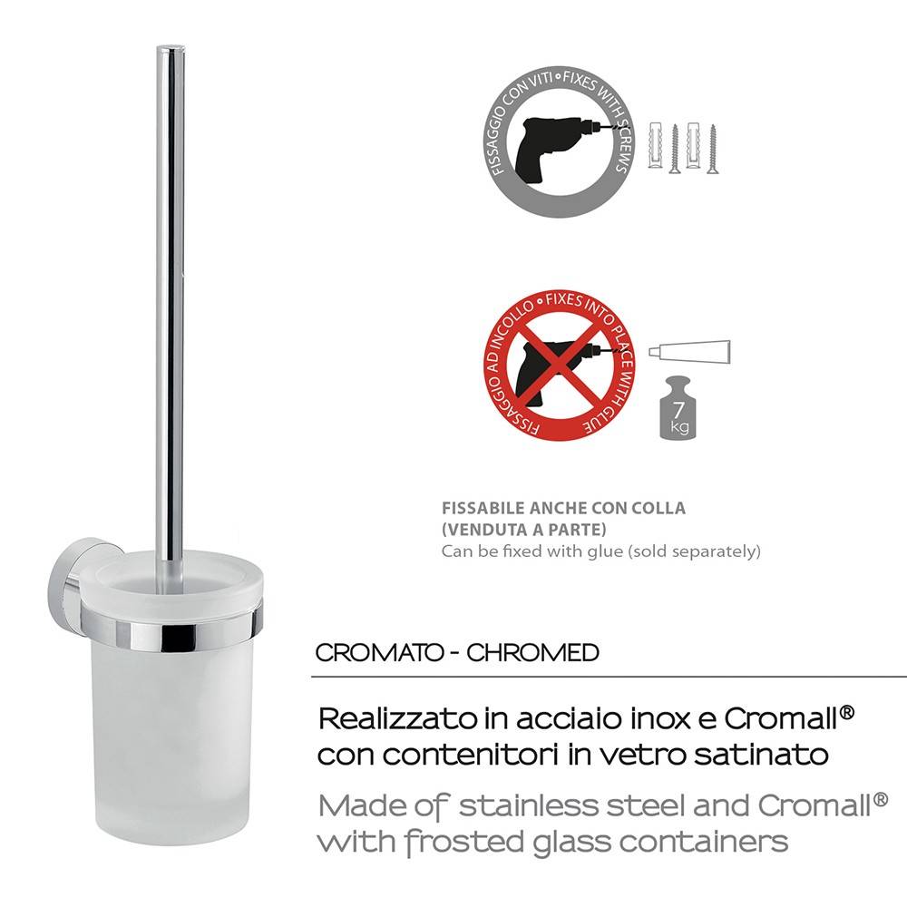 Scopino a muro GEDY linea Eros colore Cromato