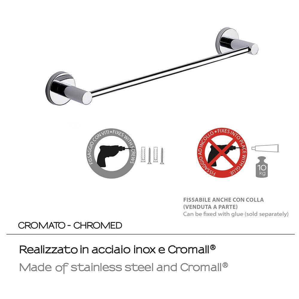 Portasalviette a muro GEDY linea Felce da 35cm Cromato