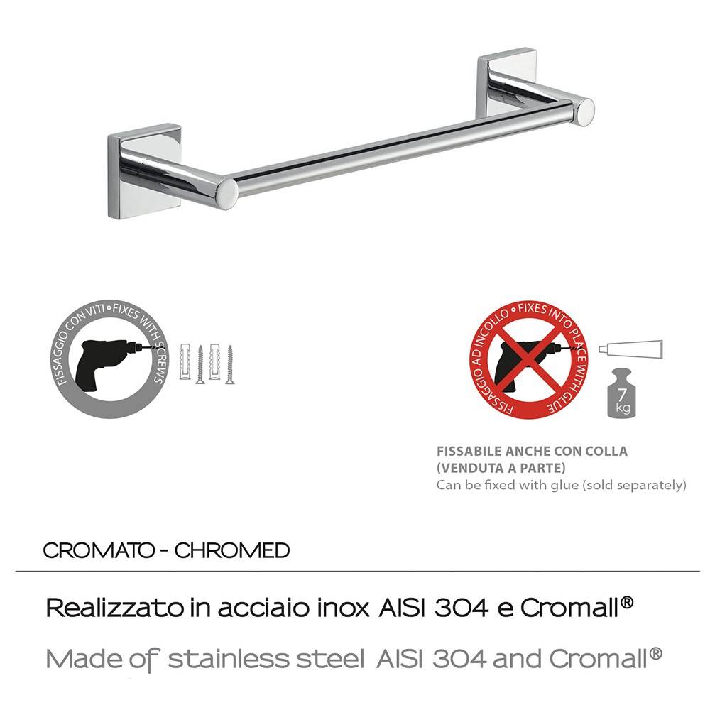 Portasalviette GEDY linea Fuji da 30cm Cromato