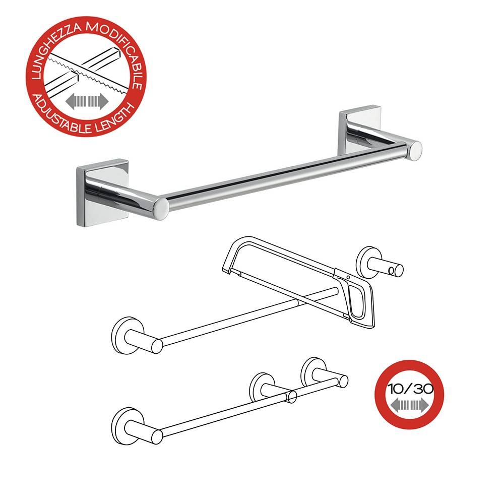 Portasalviette GEDY linea Fuji da 30cm Cromato