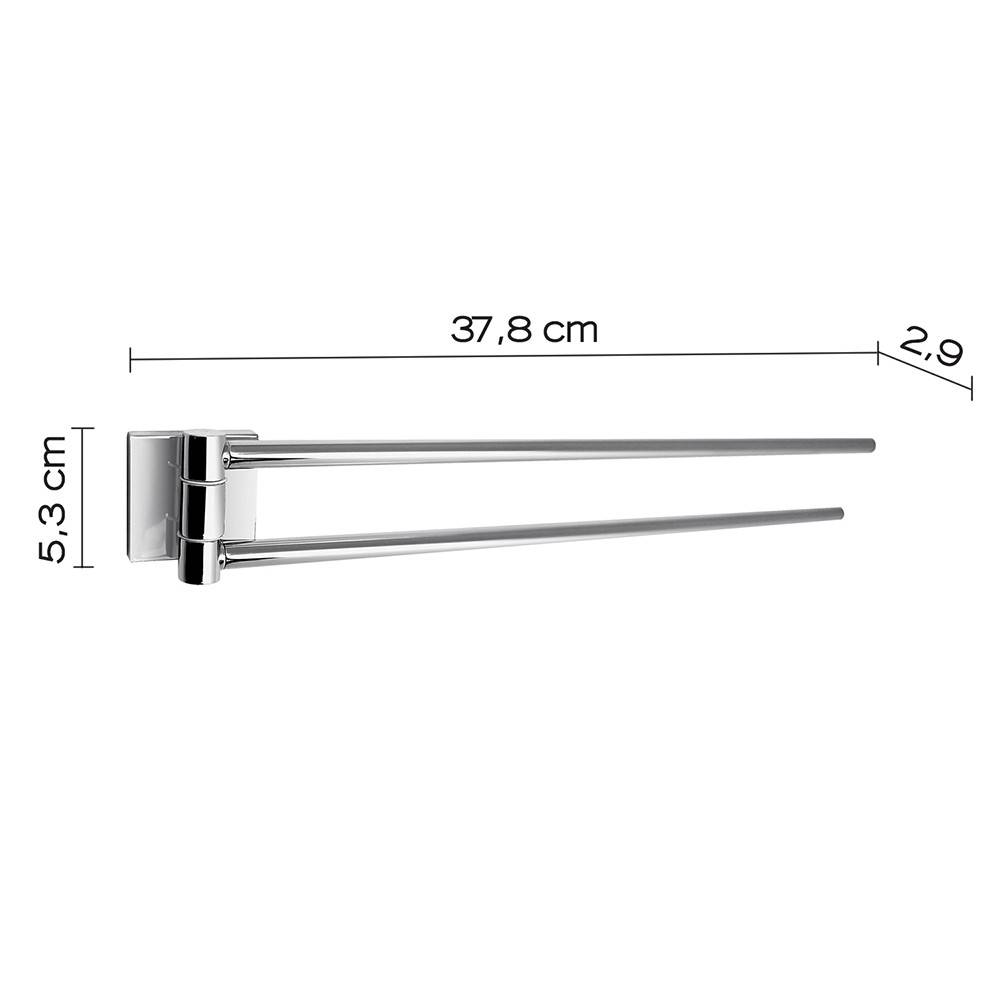 Portasalviette GEDY linea Fuji doppio braccio a snodo Cromato