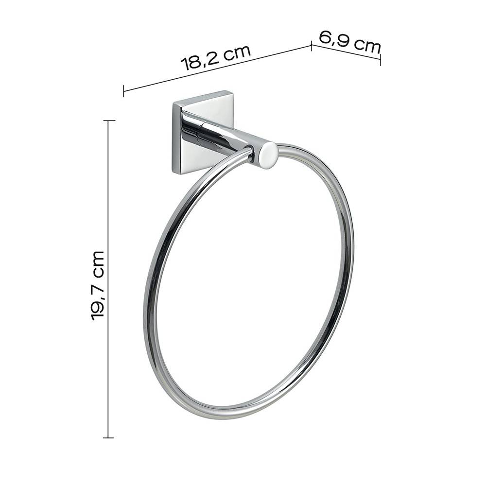 Portasalviette GEDY linea Fuji ad anello Cromato