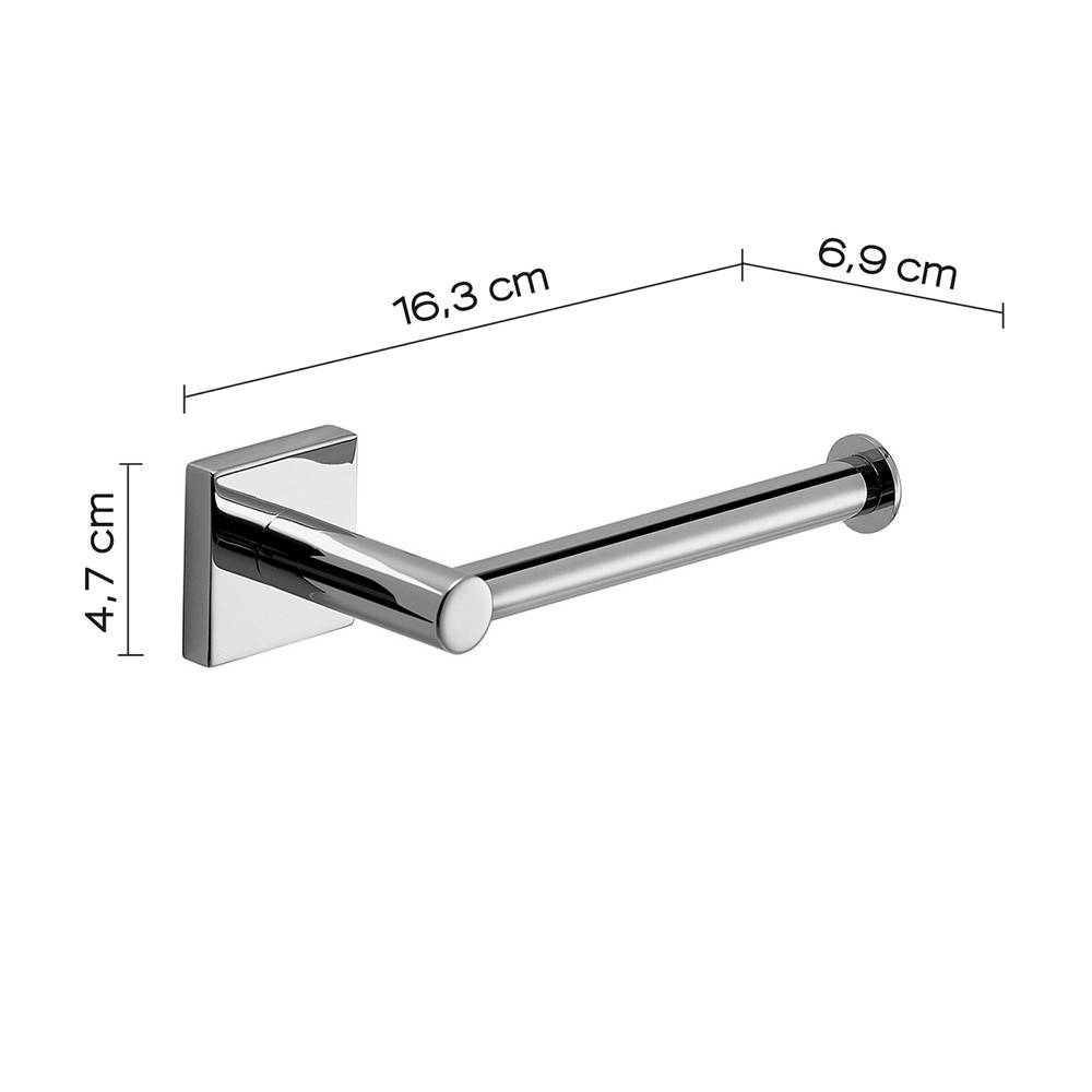 Portarotolo a muro Gedy in acciaio inox e cromall serie Fuji