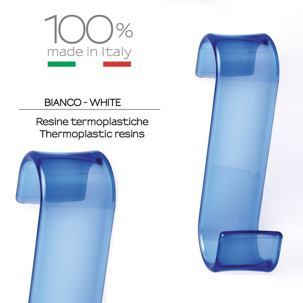 Appendiabiti per termoarredo GEDY linea Merlino in termoplastica colore Azzurro