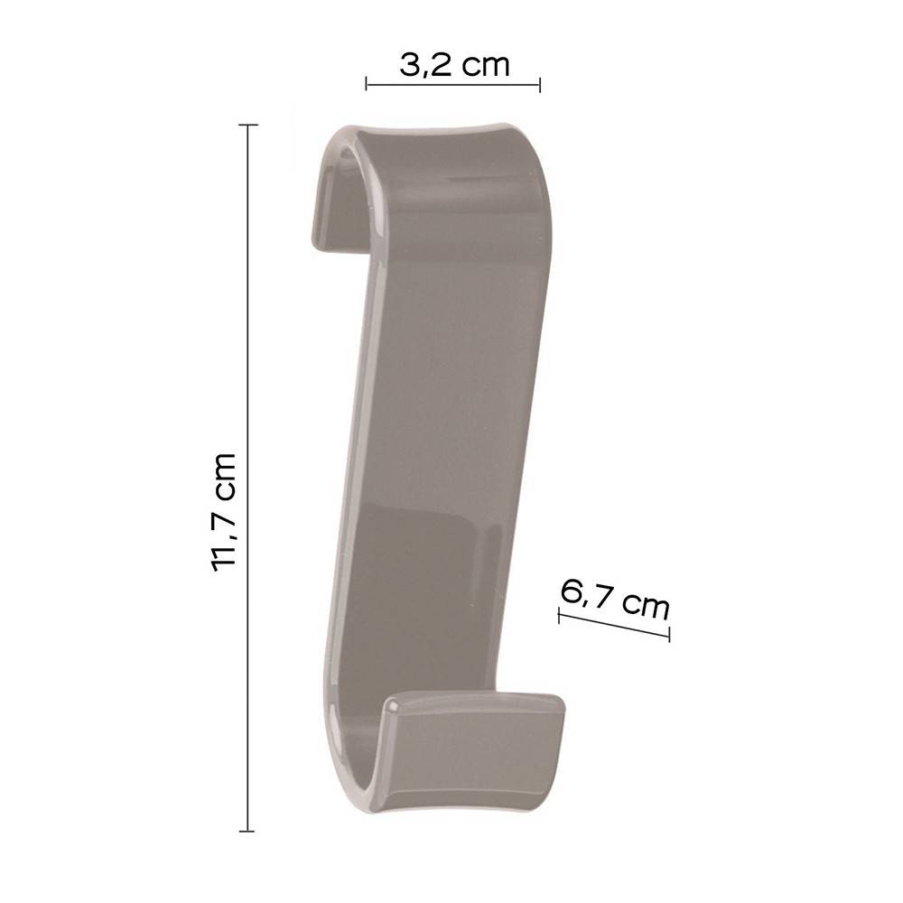 Appendiabiti per termoarredo GEDY linea Merlino in termoplastica colore Tortora