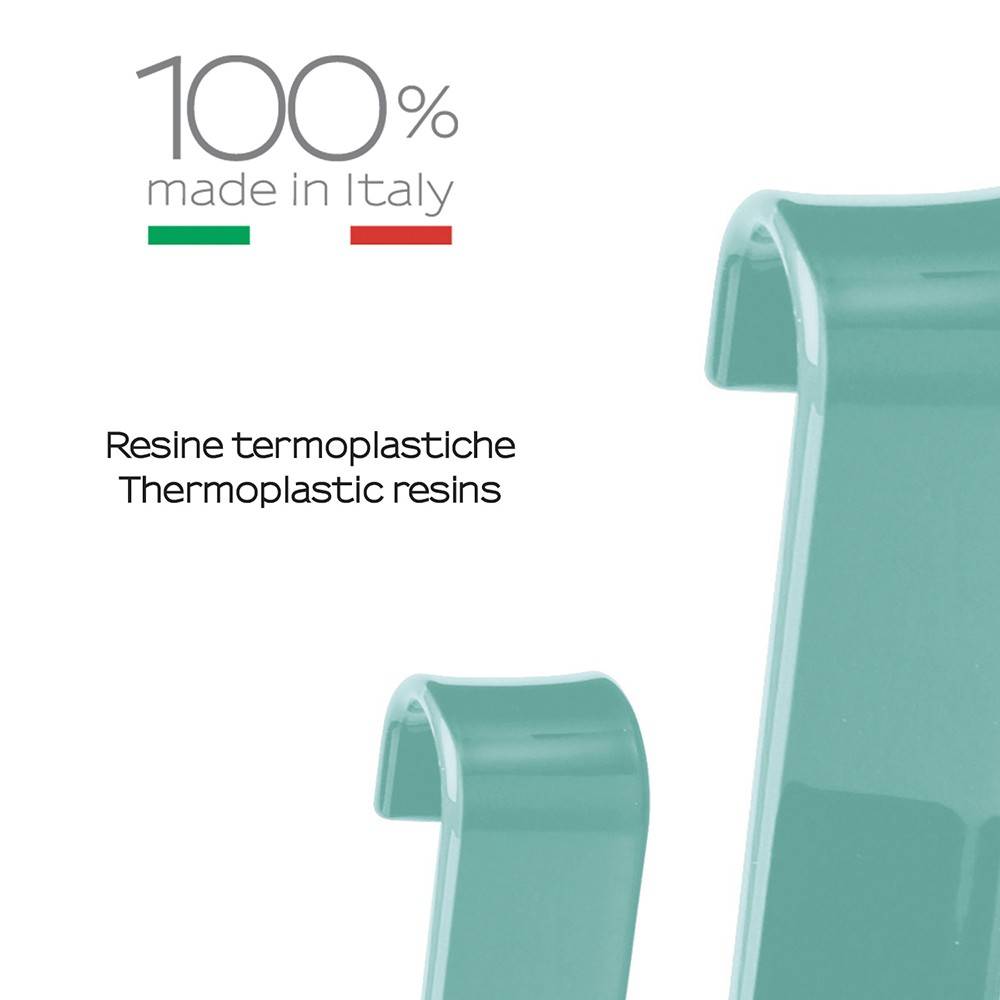 Appendiabiti per termoarredo GEDY linea Merlino in termoplastica colore Acquamarina