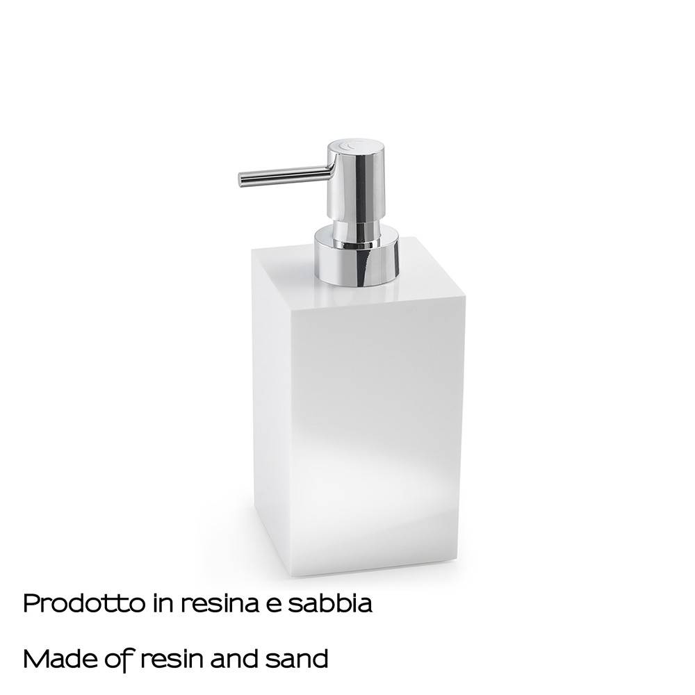 Dosasapone d' appoggio GEDY linea Sofia in resina colore Bianco