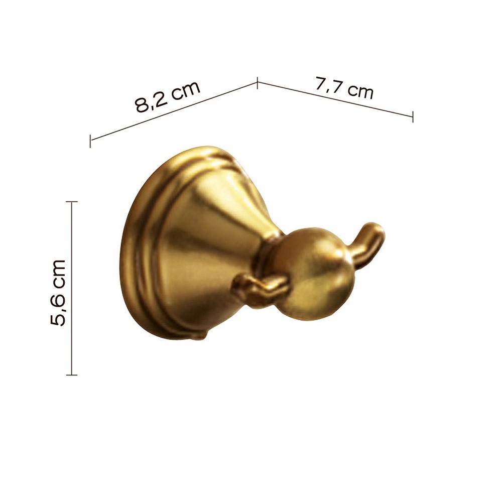 Appendiabiti a muro GEDY linea Romance doppio ganci Bronzo