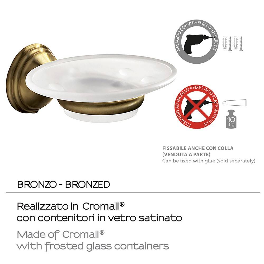 Portasapone a muro GEDY linea Romance colore Bronzo