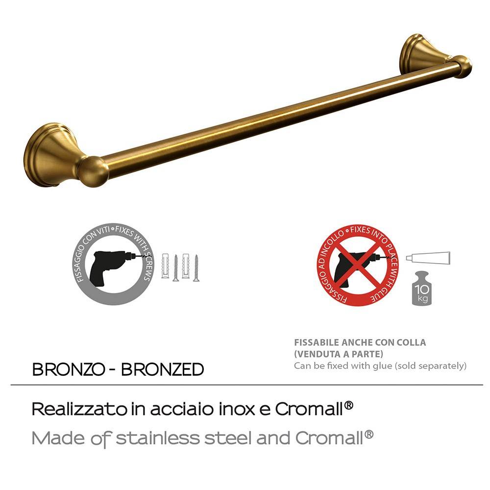 Portasalviette GEDY linea Romance da 60cm Bronzo