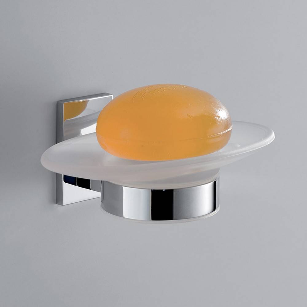 Portasapone a muro GEDY linea Maine in acciaio Cromato