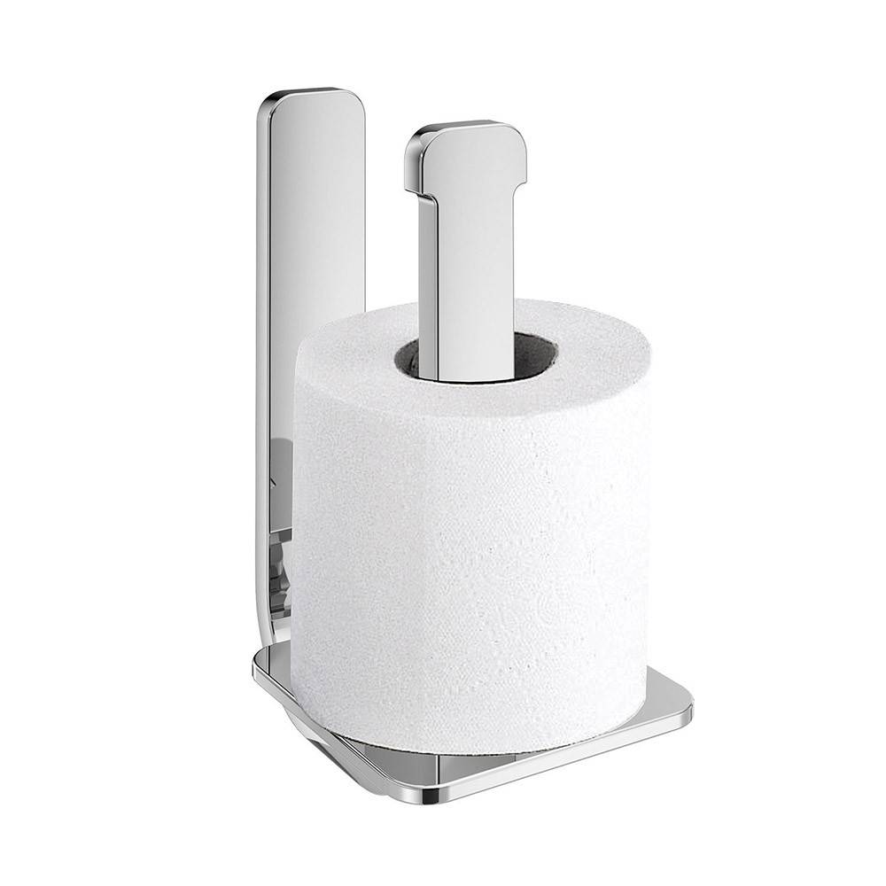 Portarotolo a muro Gedy in acciaio inox e cromall serie Outline