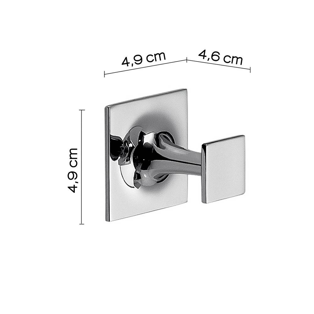 Appendiabiti a muro GEDY linea Wizard gancio singolo Cromato
