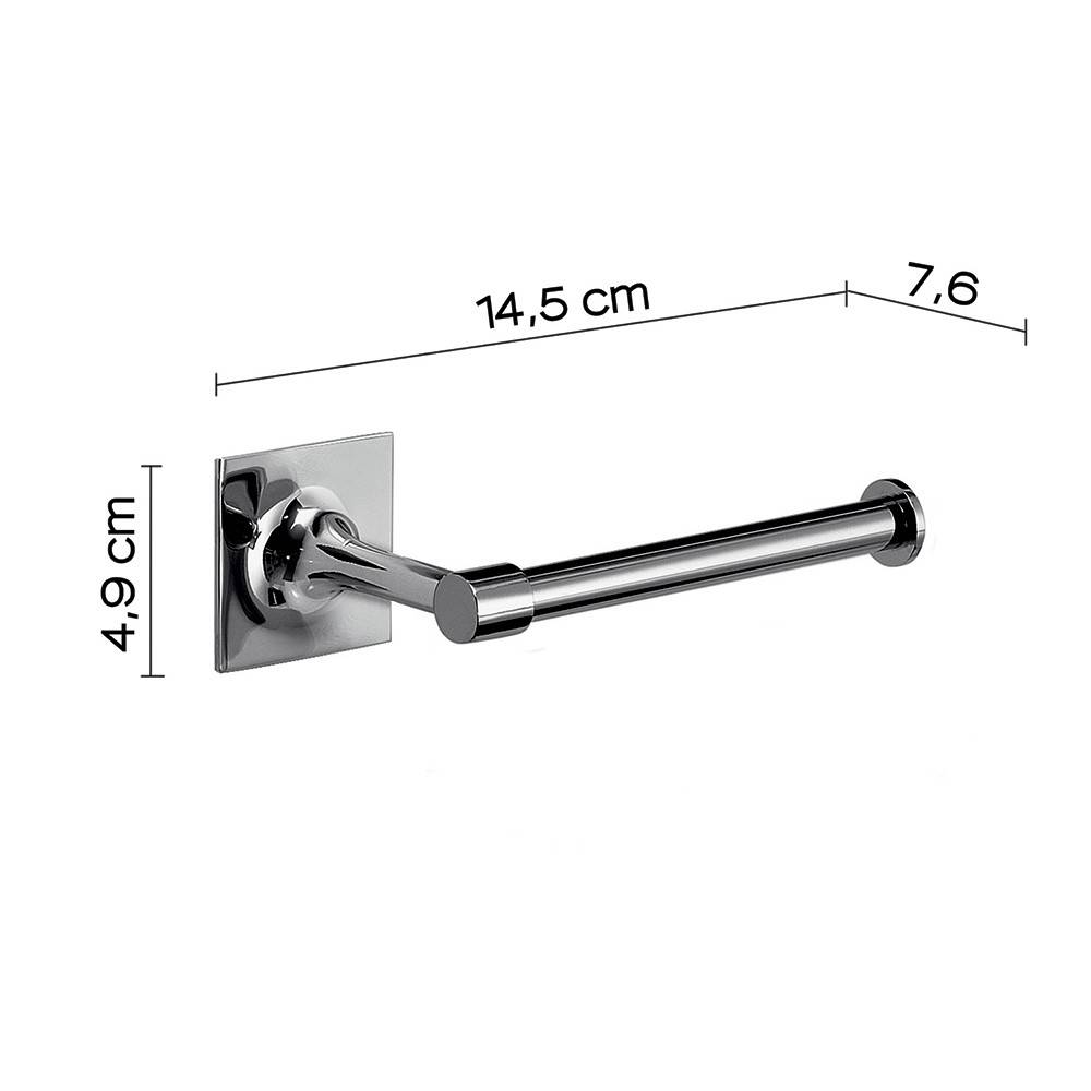 Portarotolo a muro Gedy in acciaio inox e cromall serie Wizard