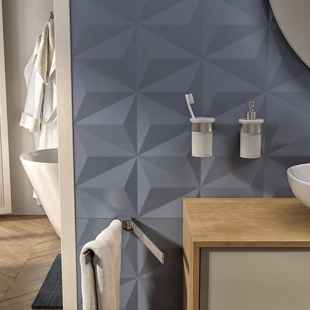 Dosasapone a muro GEDY linea Pirenei in acciaio Cromato