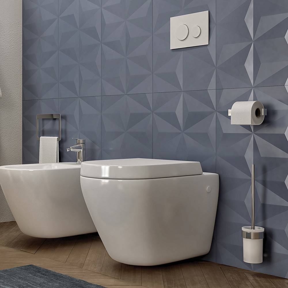 Portarotolo a muro Gedy in acciaio inox e cromall serie Pirenei