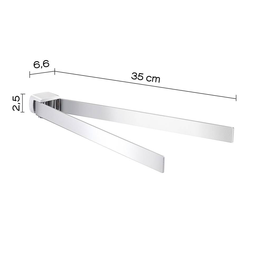 Portasalviette GEDY linea Pirenei doppio braccio a snodo Cromato