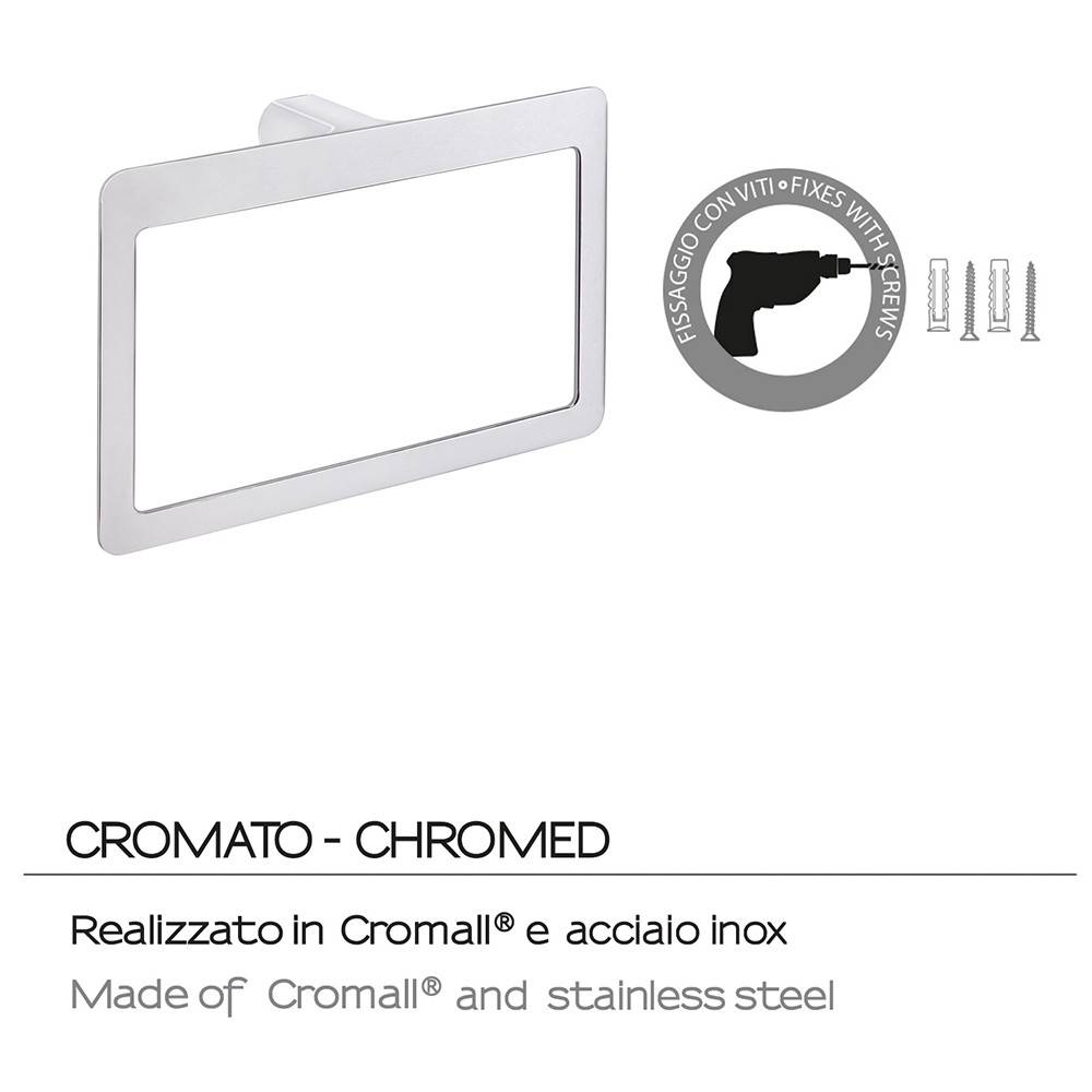 Portasalviette GEDY linea Pirenei ad anello Cromato