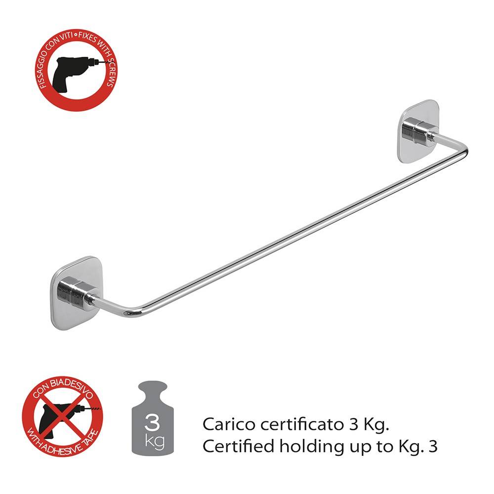 Portasalviette GEDY linea Teide da 60cm Cromato