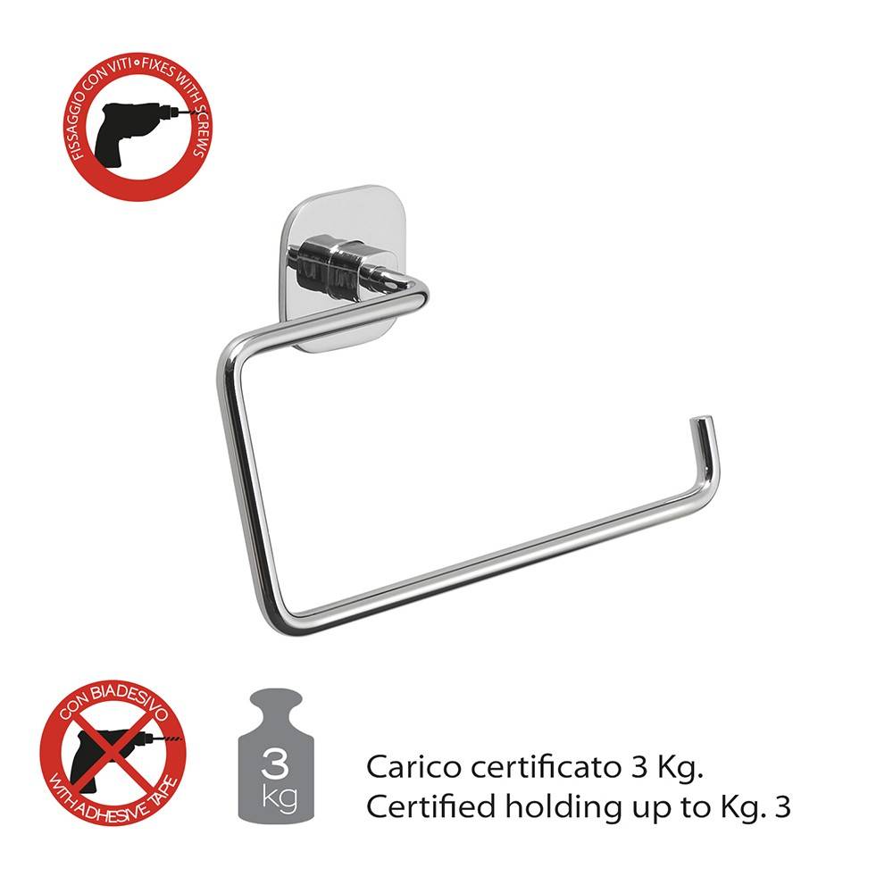 Portasalviette GEDY linea Teide ad anello Cromato