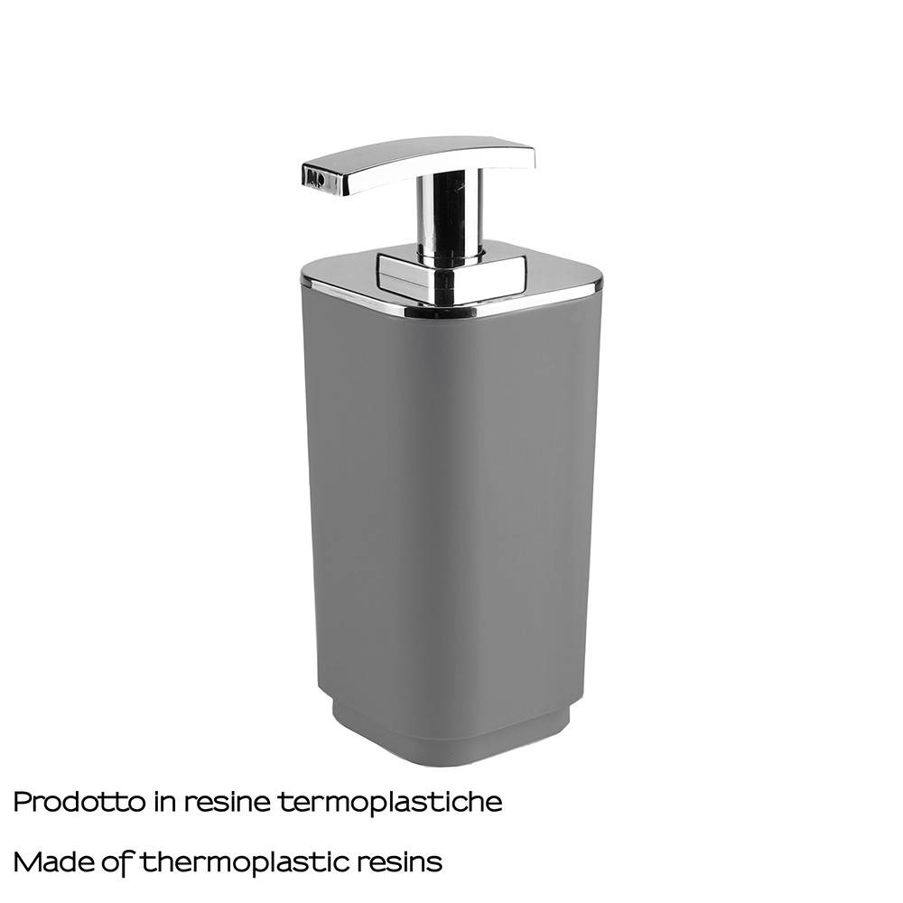 Dosasapone d' appoggio GEDY linea Seventy in resina colore Grigio