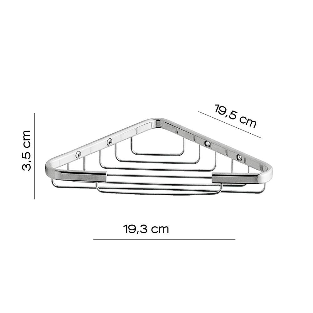 Portaoggetti doccia angolare GEDY in filo cromato