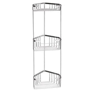 Portaoggetti doccia angolare 3 ripiani GEDY in filo Cromato