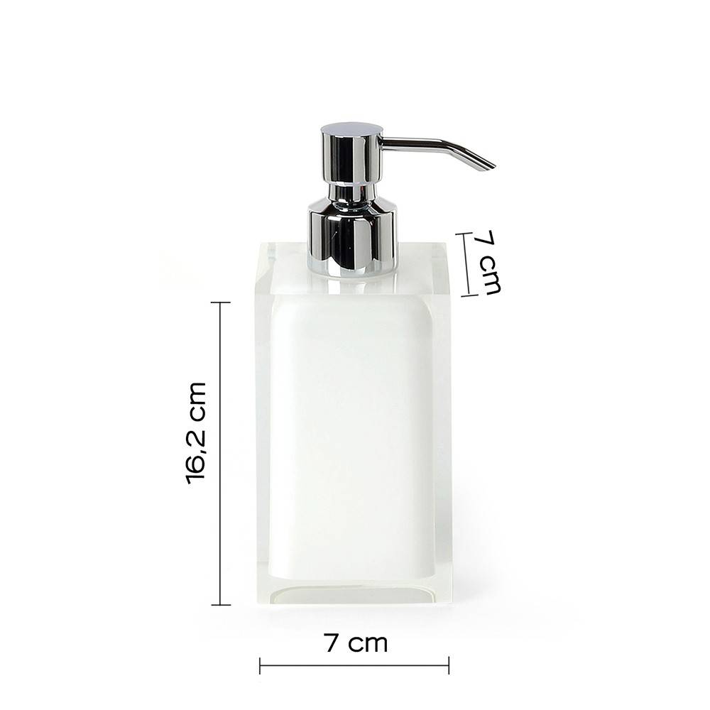 Dosasapone d' appoggio GEDY linea Rainbow in resina colore Bianco