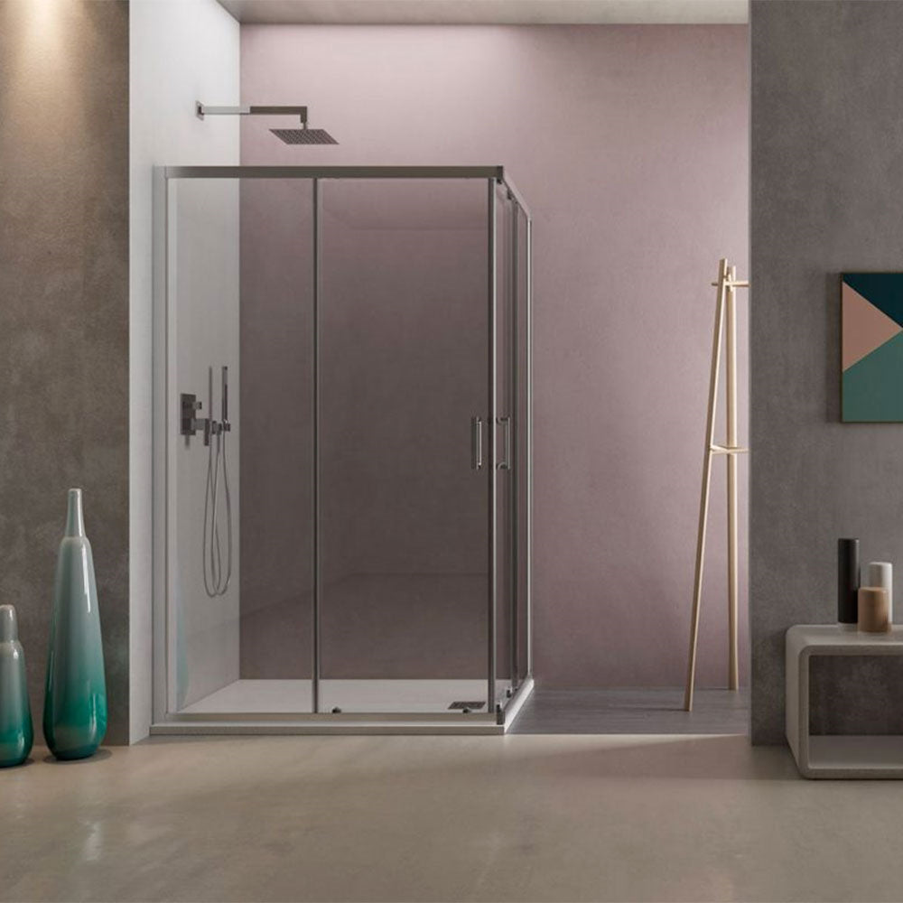 Box doccia Style 80x100xh190cm in cristallo trasparente 6 mm