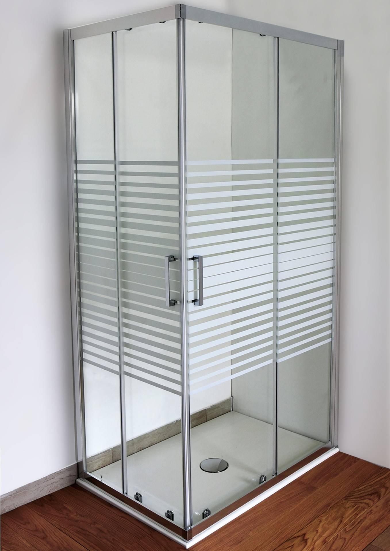 Box doccia angolare Style 70x80x190cm in cristallo serigrafato 6 mm