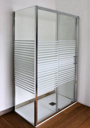 Box doccia nicchia scorrevole Style in cristallo serigrafato da140cm